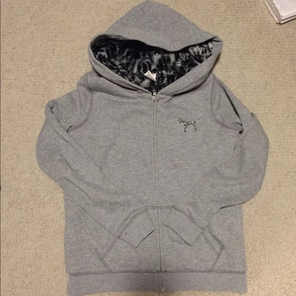 PINK Victoria's Secret Jackets & Blazers - 🎉Price Drop🎉VS Pink Hooded Jacket faux fur lined